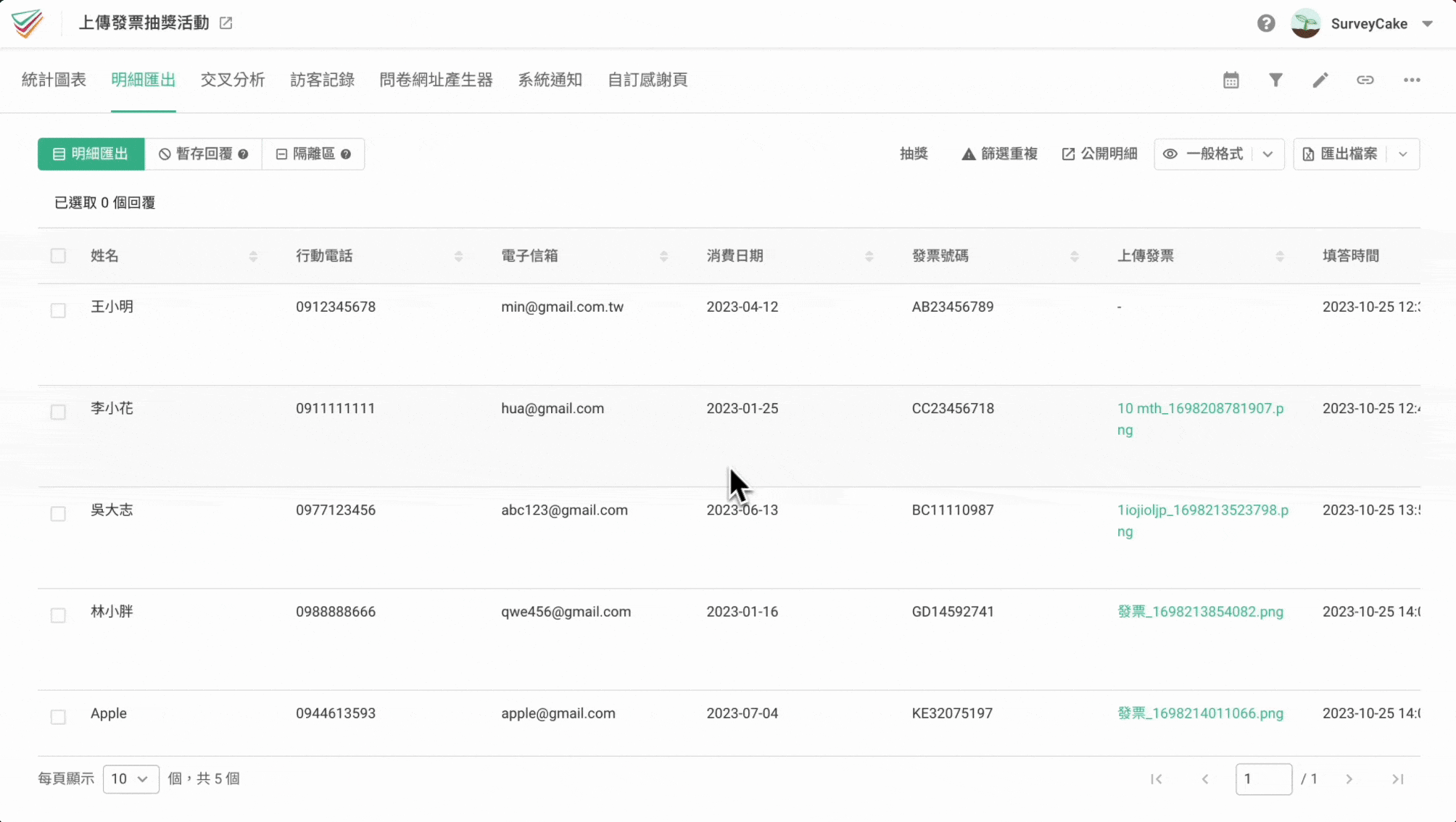 設定抽獎數量