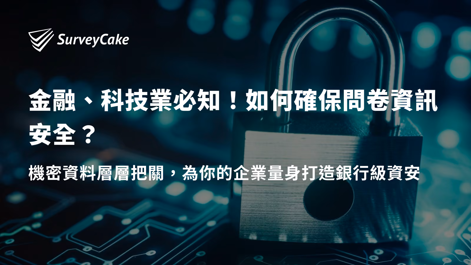 【SurveyCake 企業版】金融、科技業必備！如何確保問卷資訊安全？