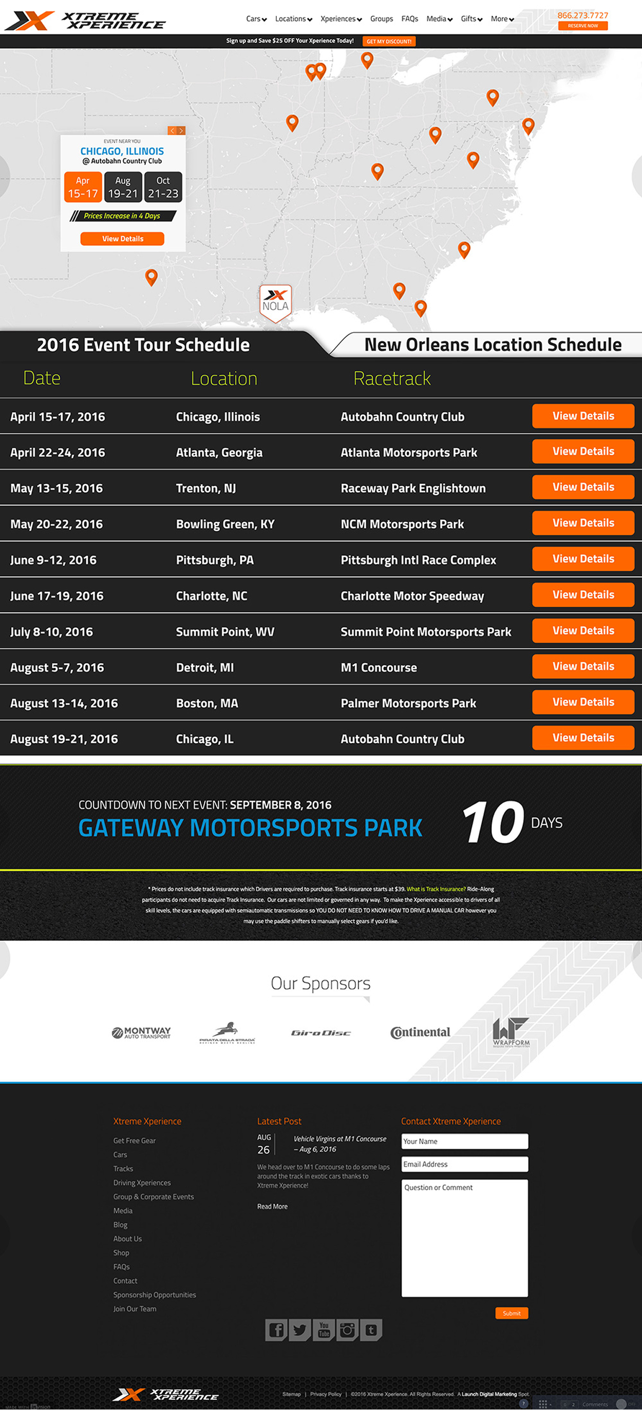 xtreme xperience events page