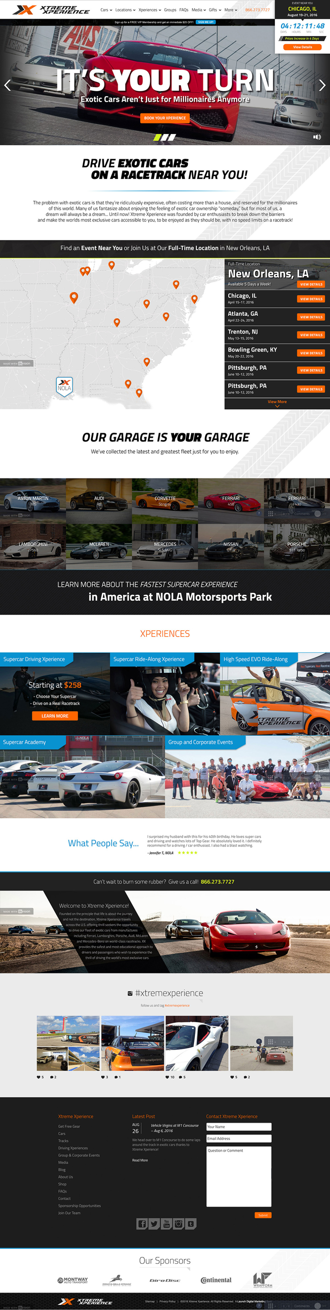 xtreme xperience revised homepage
