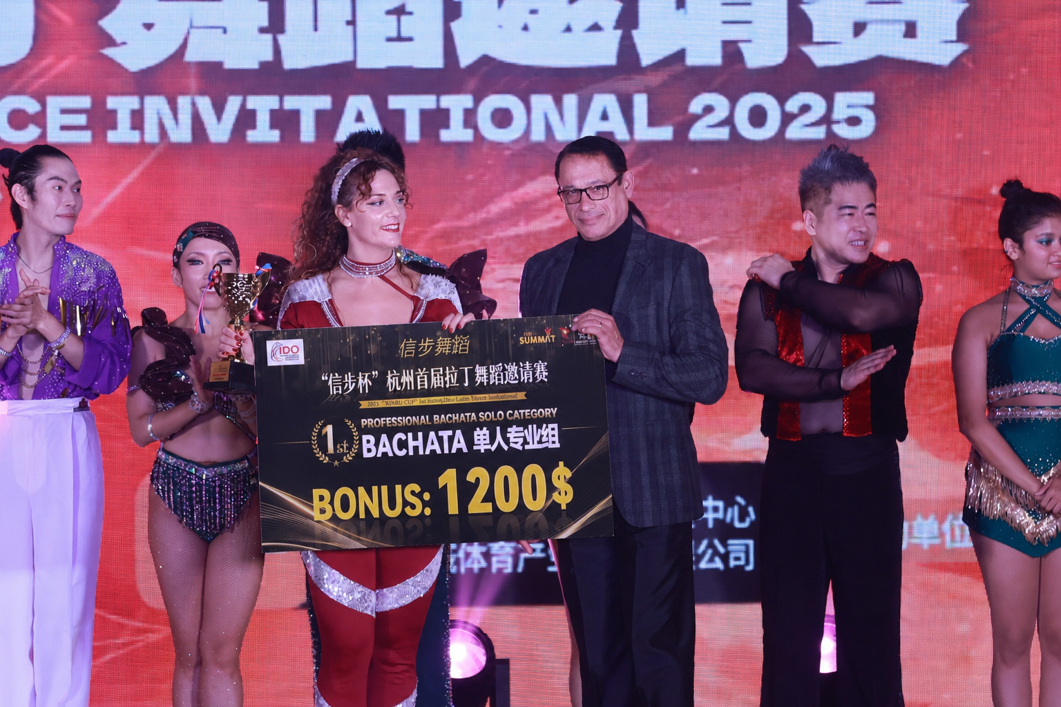 Rebeca Yagüe winning 1st place in the Professional Bachata Solo Category