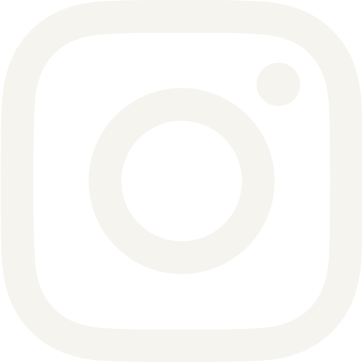 Instagram app logo with a rounded square, circle, and dot design in light beige on black background.