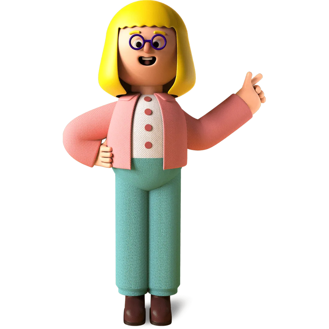 A Cute Girl with Yellow Hair