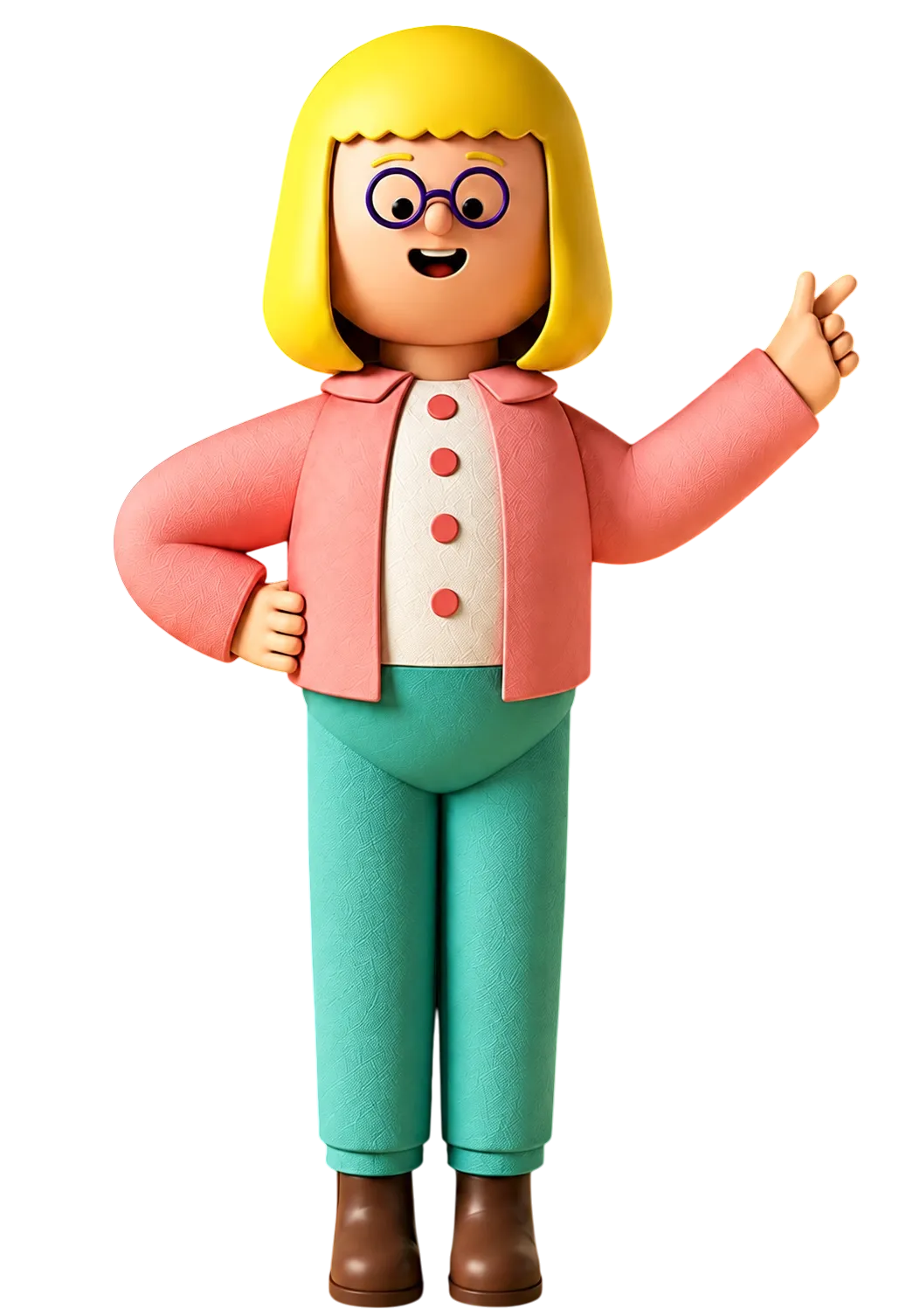 A Cute Girl with Yellow Hair