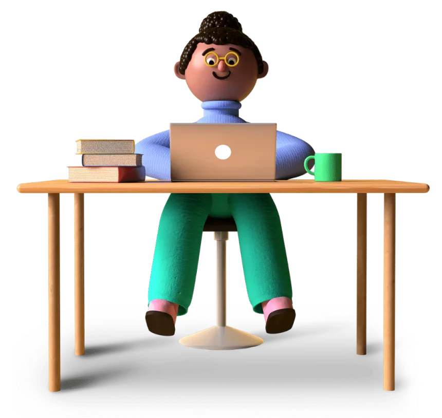 Girl in Desk