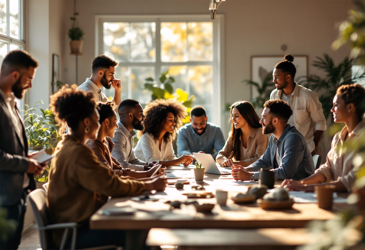 image of diverse group collaboration (for a hr tech)