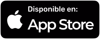 Apple logo with text 'Disponible en: App Store' on black background.
