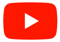 YouTube play button icon in red with a white triangle in the center.