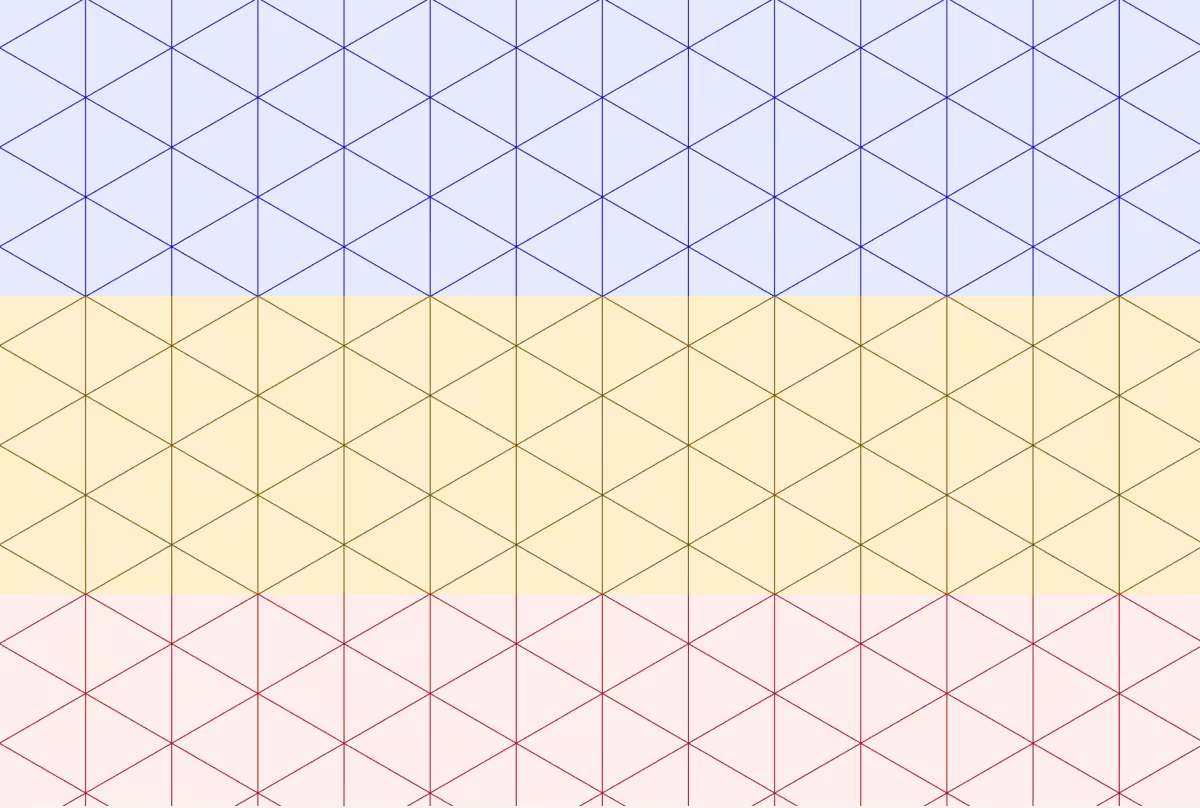 Isometric grid pattern in Polycam's brand colors