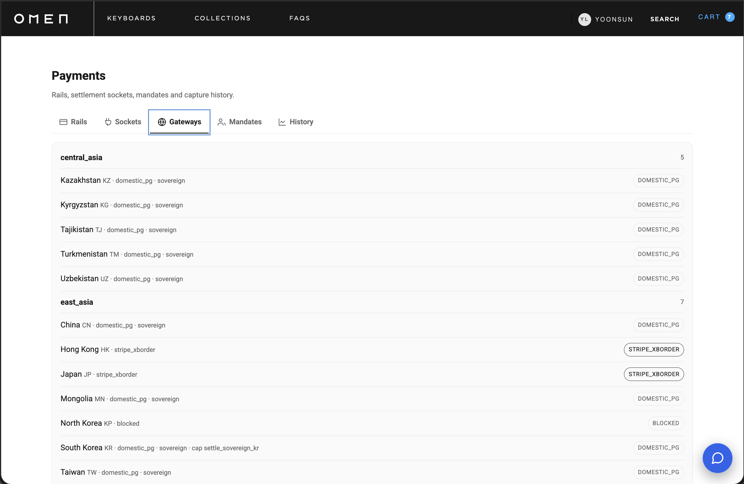 Dasboard and Account in 2 clicks navigation