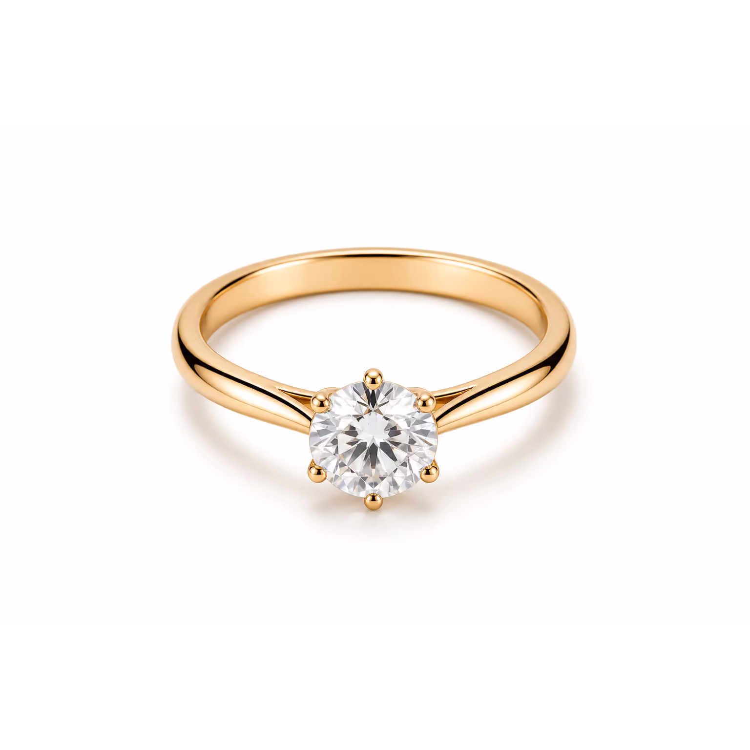 Anillo nuevo de oro con diamante