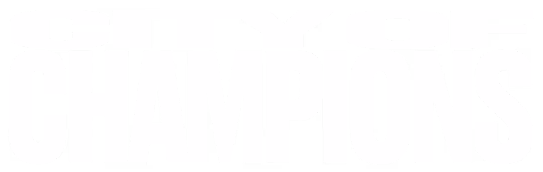 Bold white text reading CITY OF CHAMPIONS on a black background.