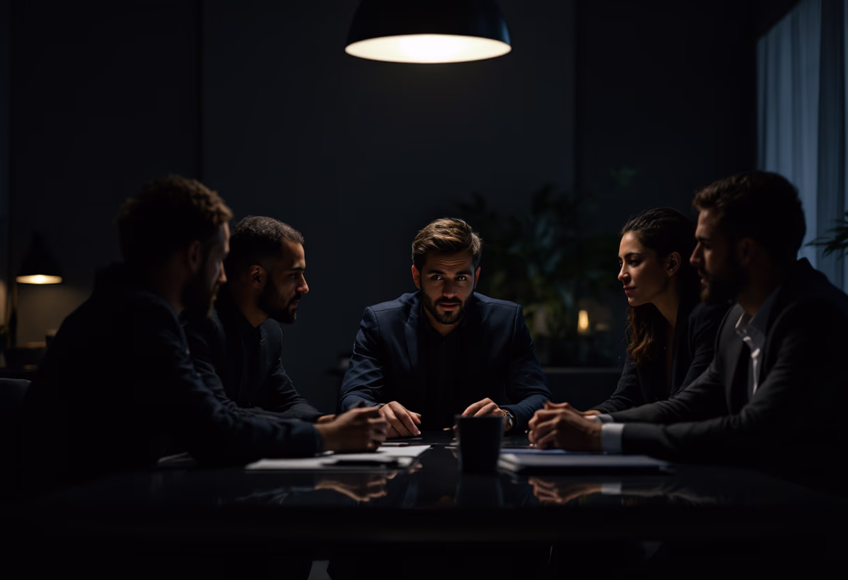 image of team discussion (for a hr tech)