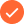 White check mark inside an orange circle with a transparent background.