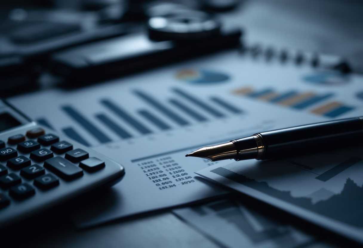 image of financial reports being reviewed