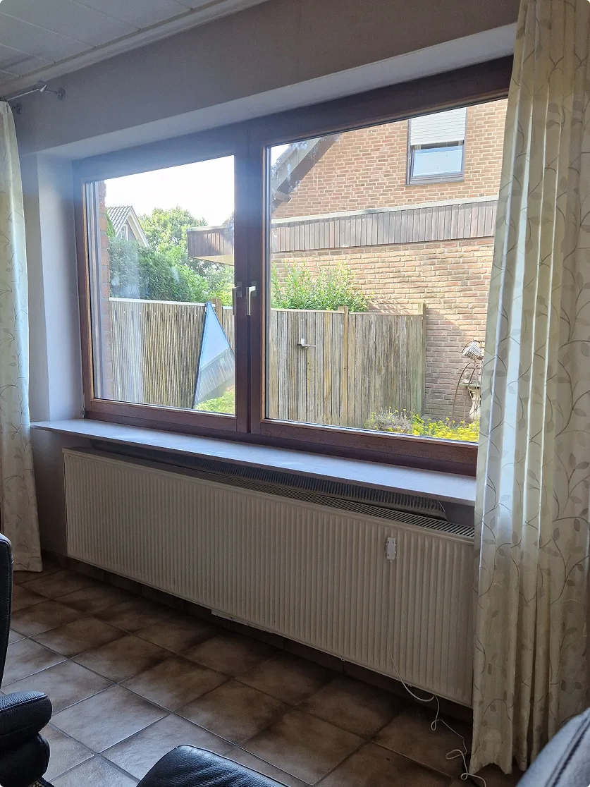 Fenster nach der Reparatur durch die Glaserei Glas Robert