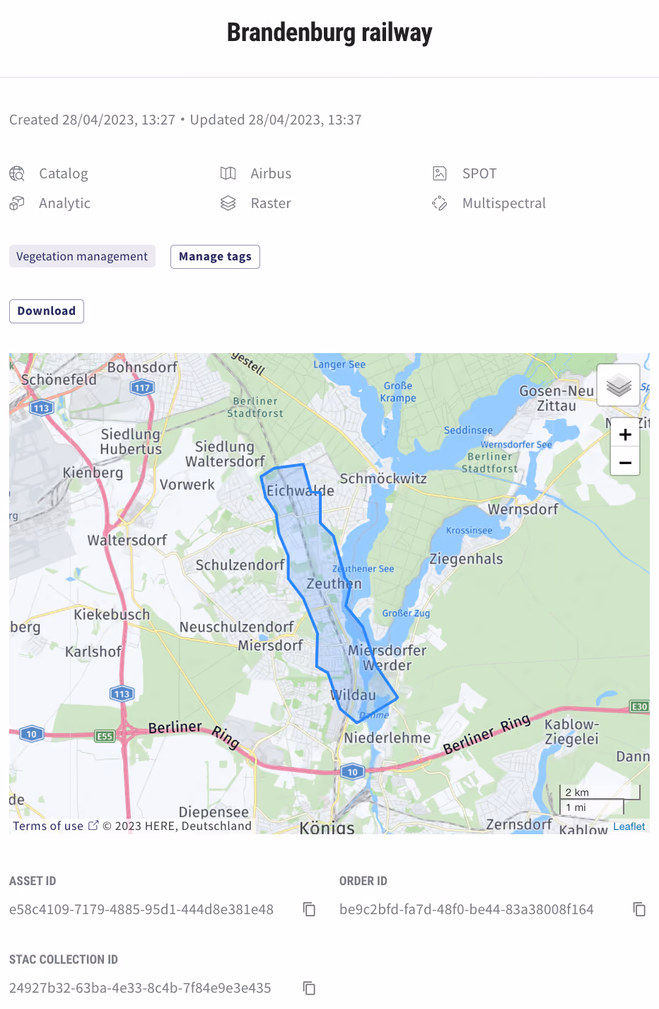 Brandenburg railway final storage asset details