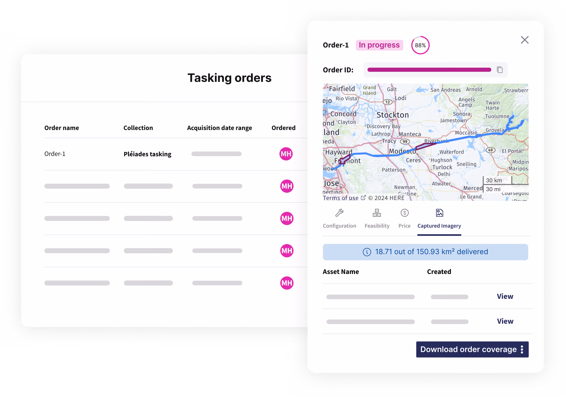 Tasking orders - Order tracking
