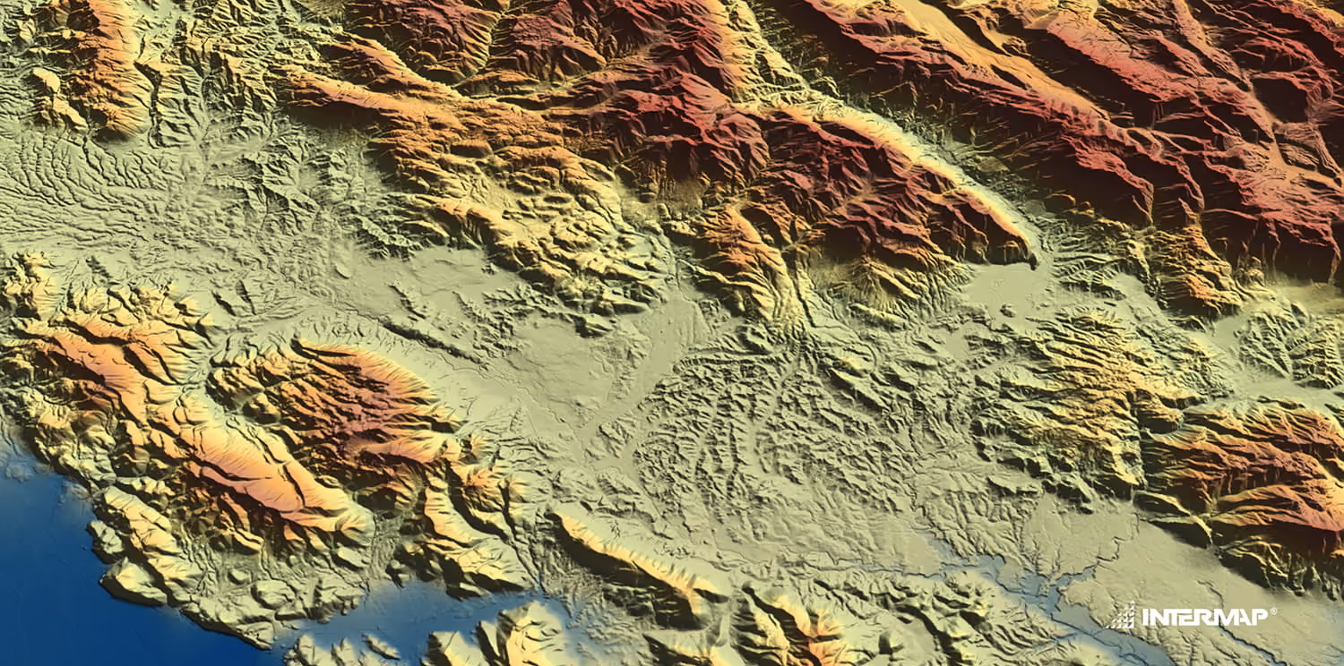 Intermap elevation imagery of Italy