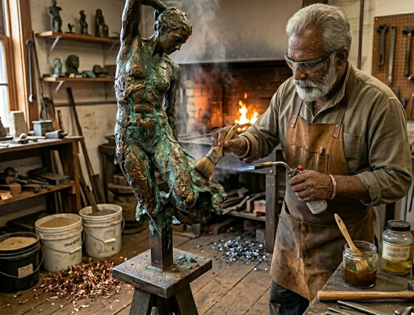 Stone carving work by Rockscape artisans