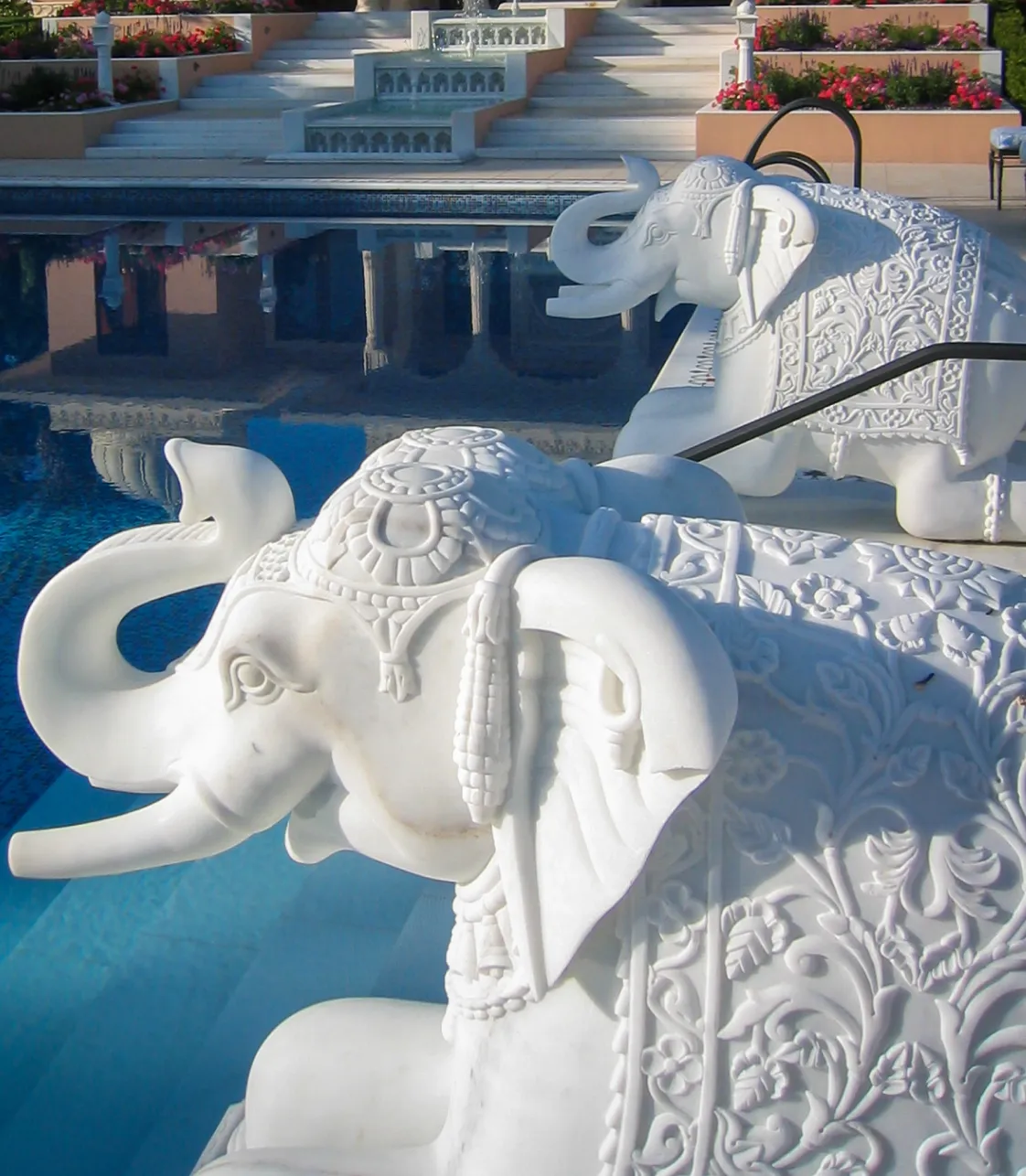 Hand-carved stone detail by Rockscape
