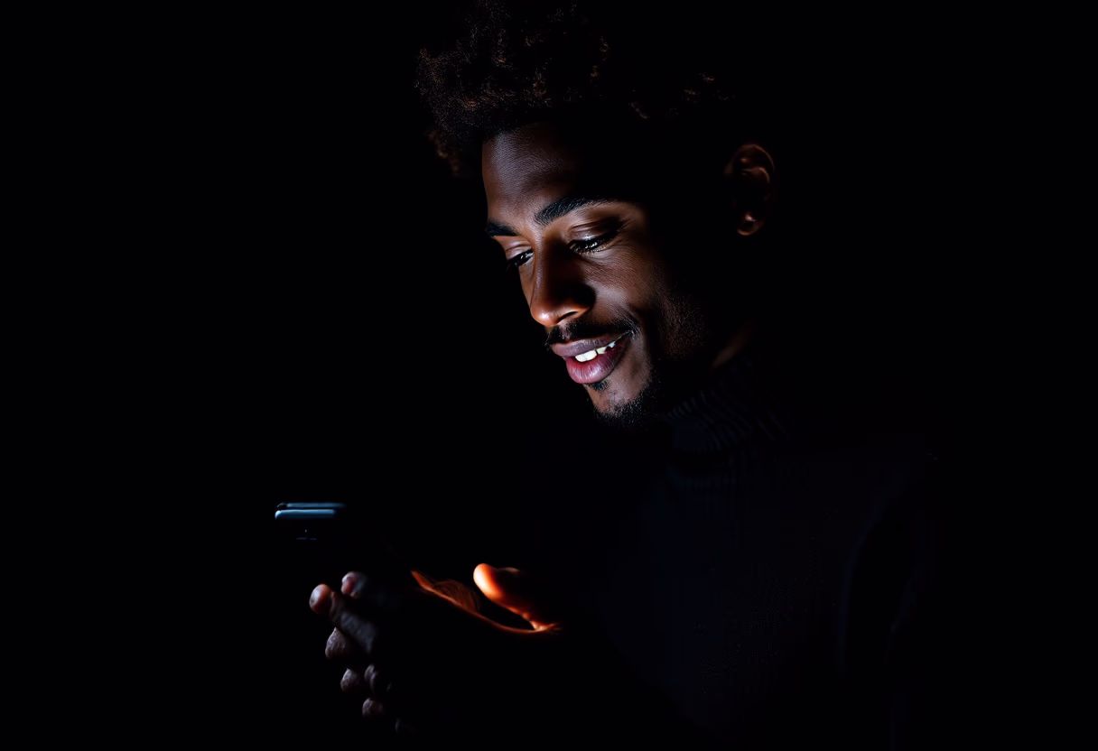 image of a person researching online (for a social media and communication)