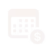 Calendar icon with a dollar sign coin representing pay date or payment schedule.