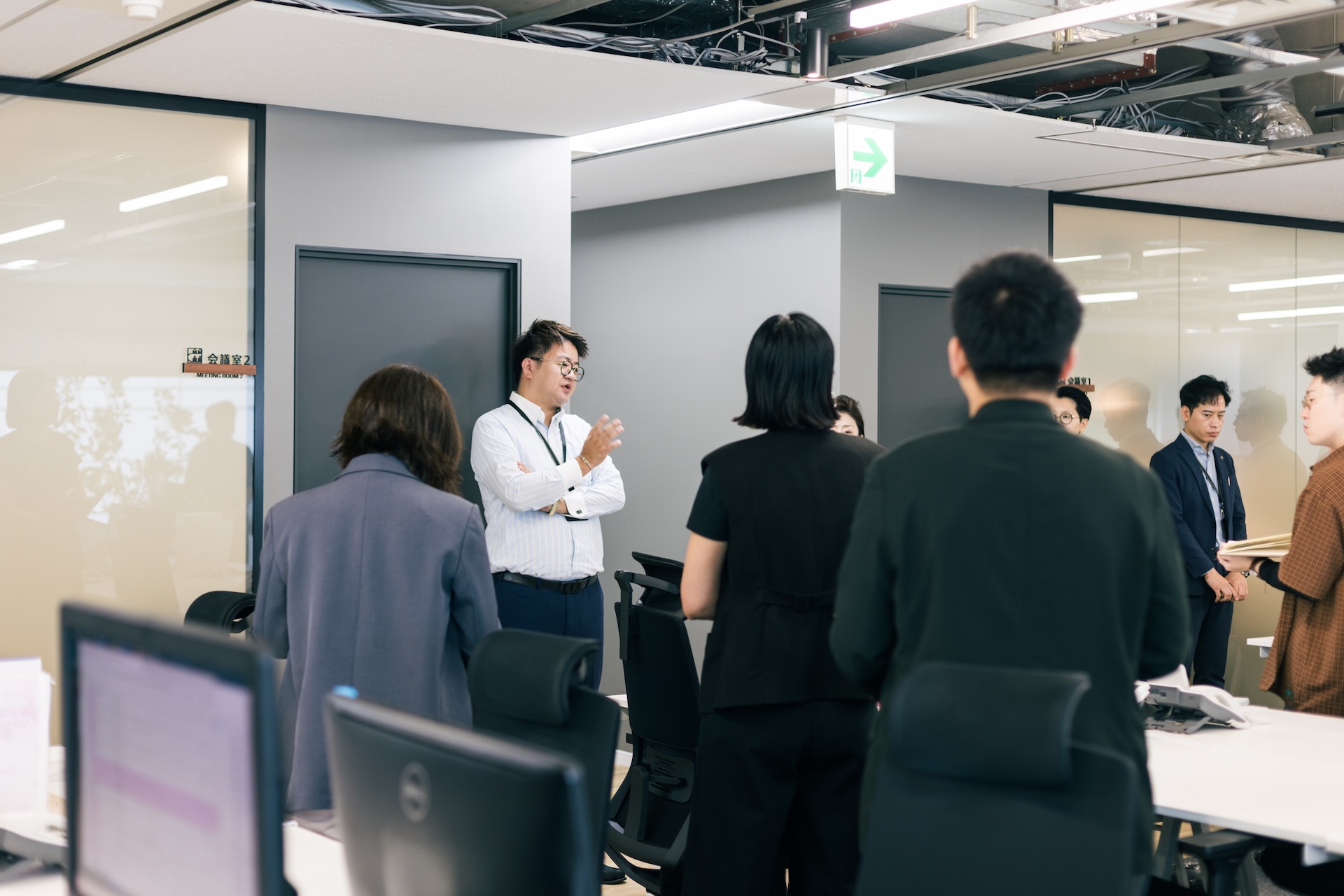 Konyo staff in an internal meeting