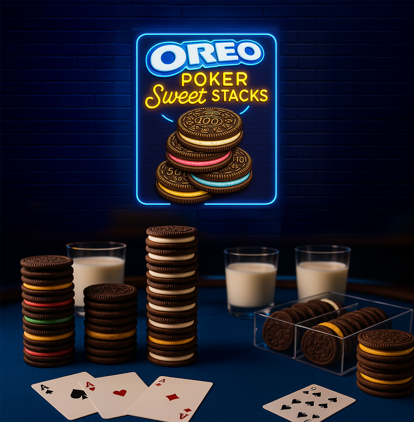 Oreo neon light mobile