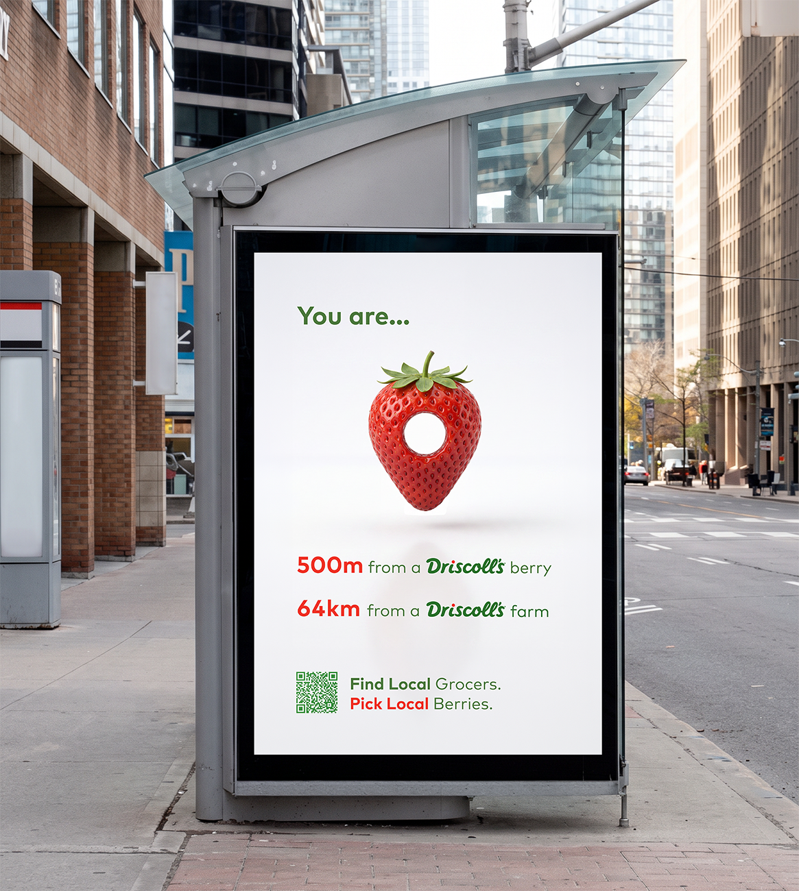 Driscoll's transit shelter ad mockup
