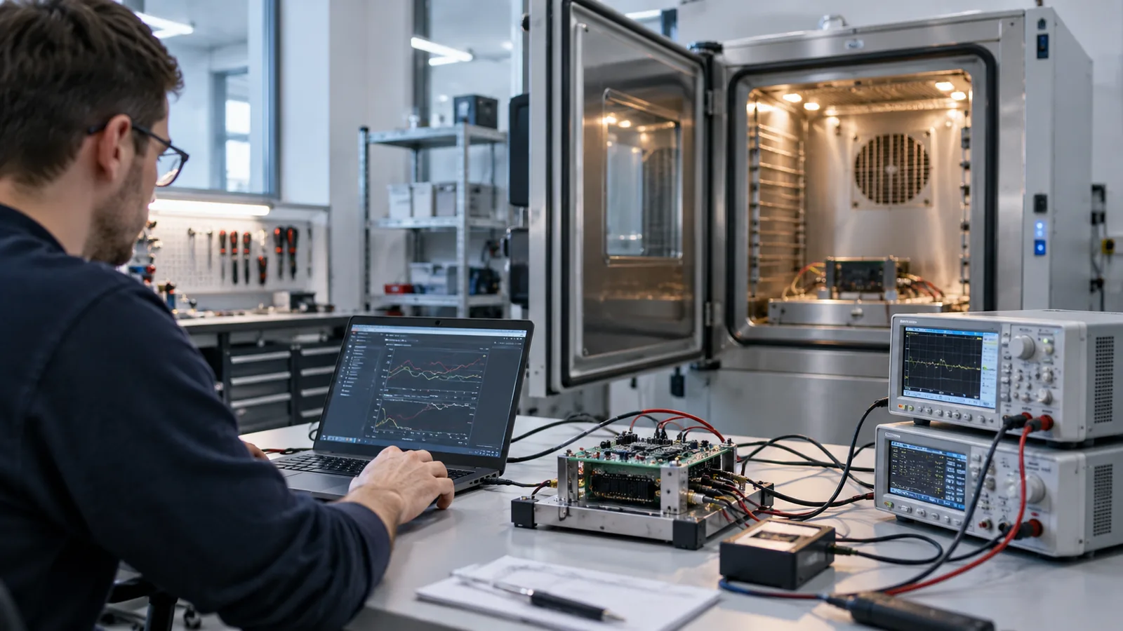 Abnahmetest eines Embedded-Prototyps gegen die Umgebungsbedingungen aus dem Lastenheft