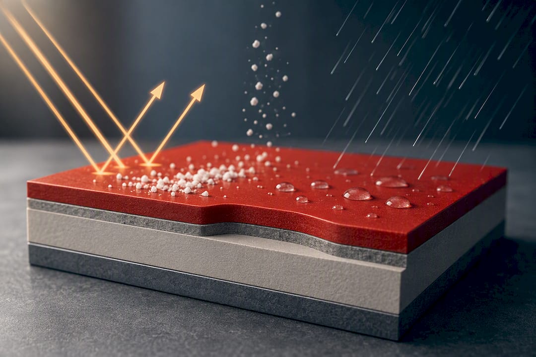 PVDF coating resisting UV and salt exposure
