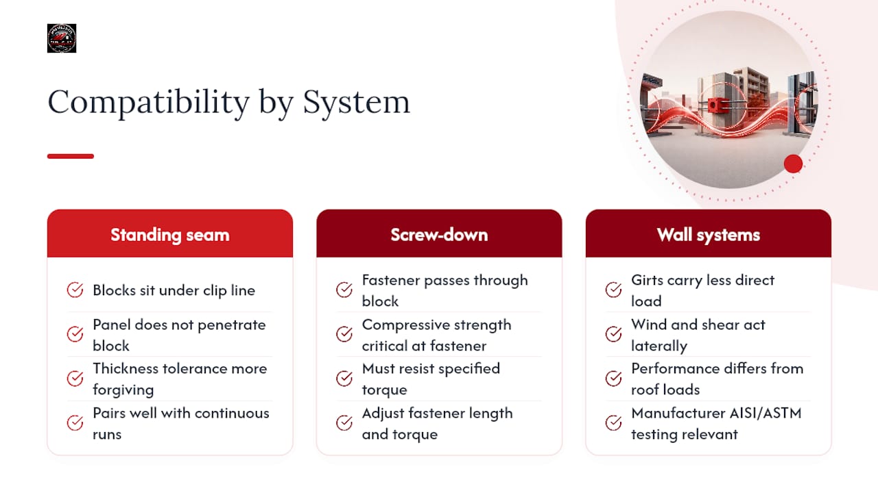 Compatibility With Different Metal Roofing and Wall Systems — overview diagram