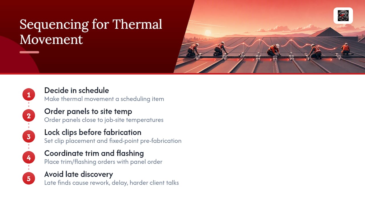 Sequencing and Logistics for Thermal-Movement Compliance — overview diagram
