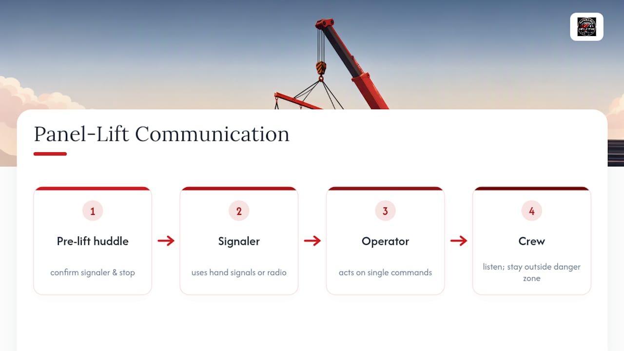 Panel lift communication roles and commands
