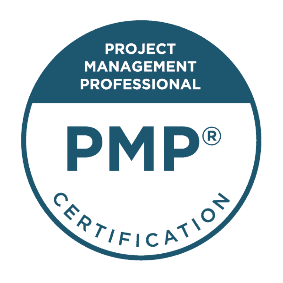Project Management Professional PMP Certification badge logo in dark blue