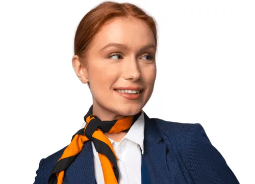 Woman air flight attendant. 