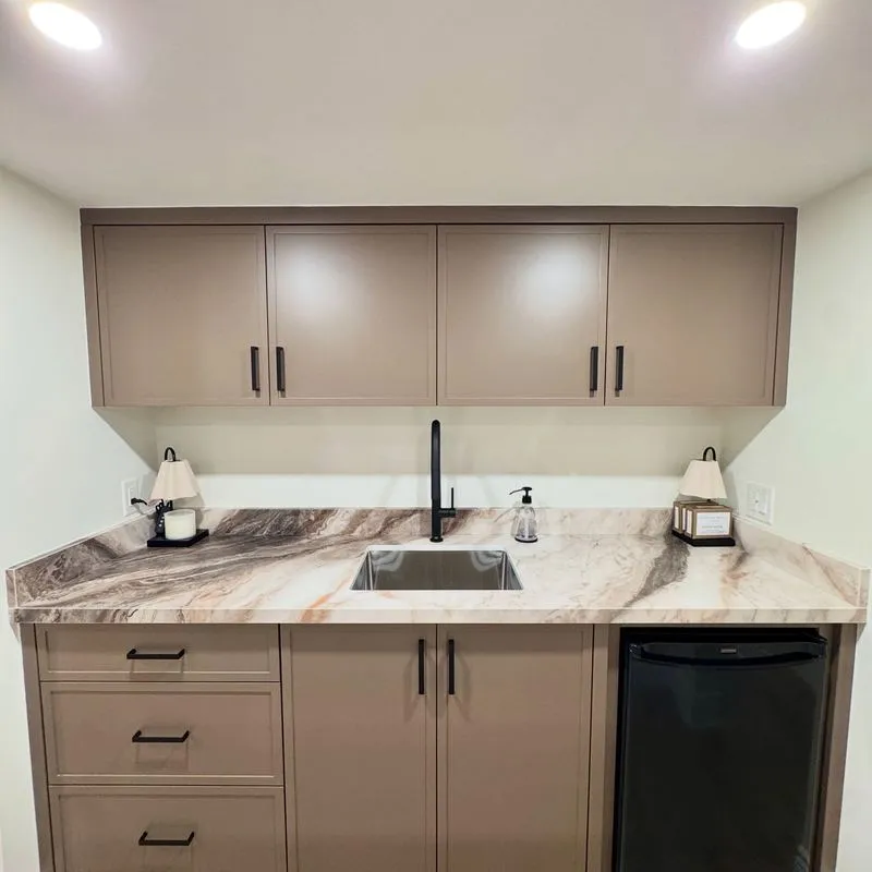 Finished basement renovation project by Desire Basements in the Greater Toronto Area
