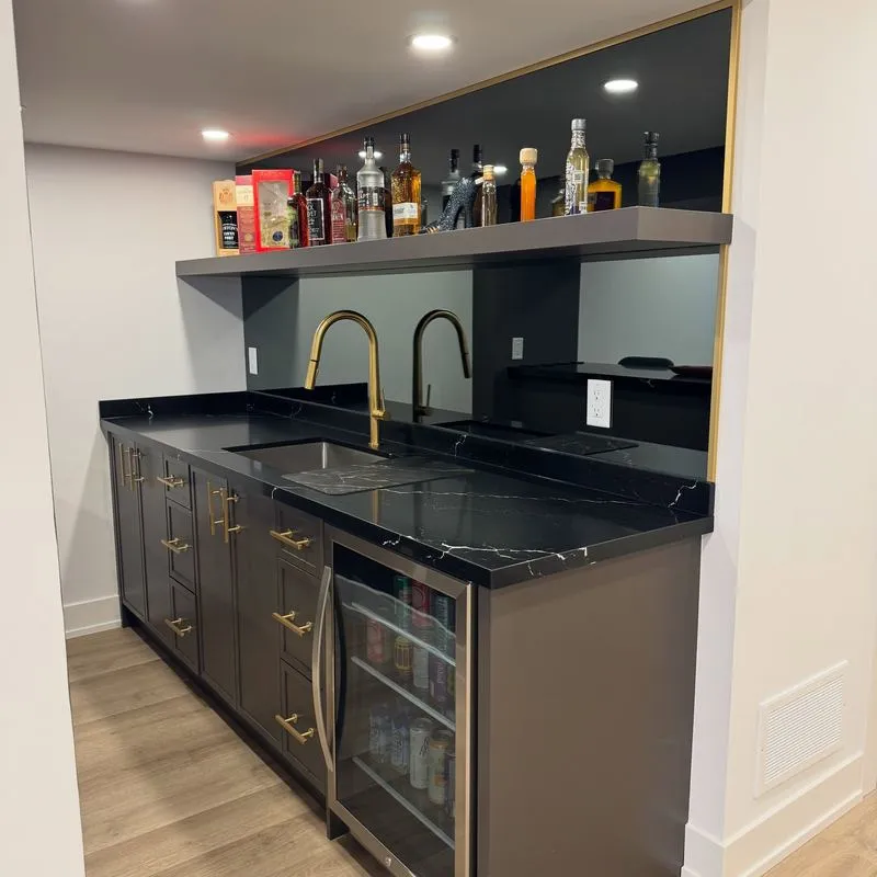 Finished basement renovation project by Desire Basements in the Greater Toronto Area