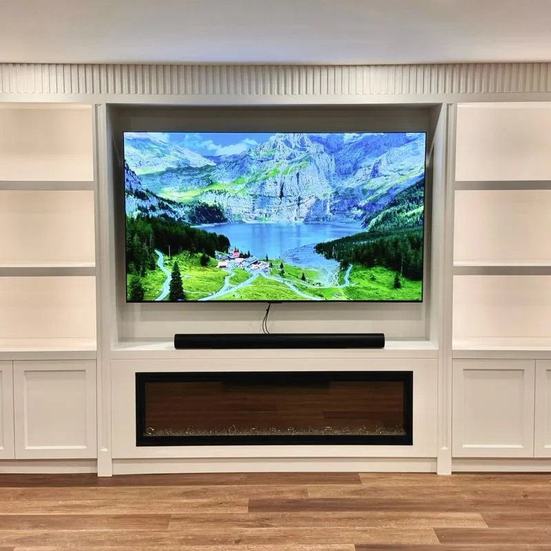 Finished basement renovation project by Desire Basements in Vaughan, Ontario