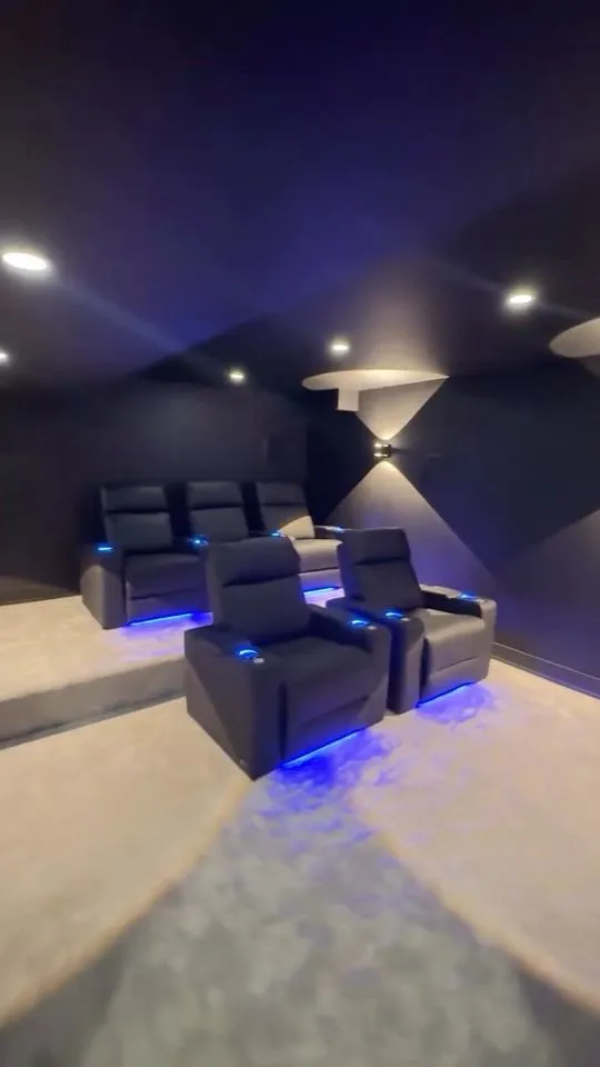 Basement project walkthrough video: home theatre with cinema seating, Greater Toronto Area