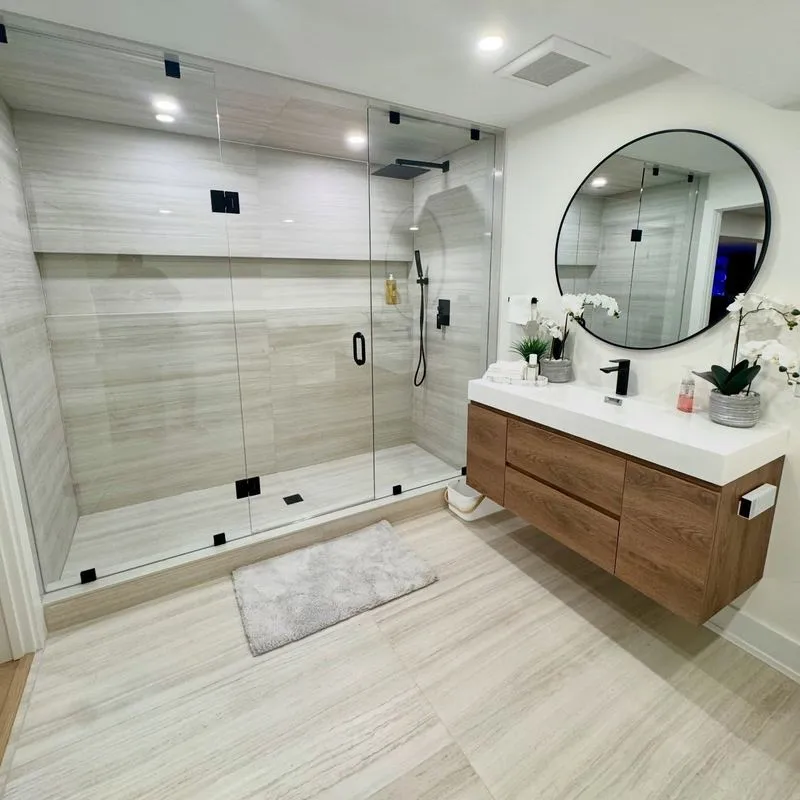 Finished basement renovation project by Desire Basements in the Greater Toronto Area