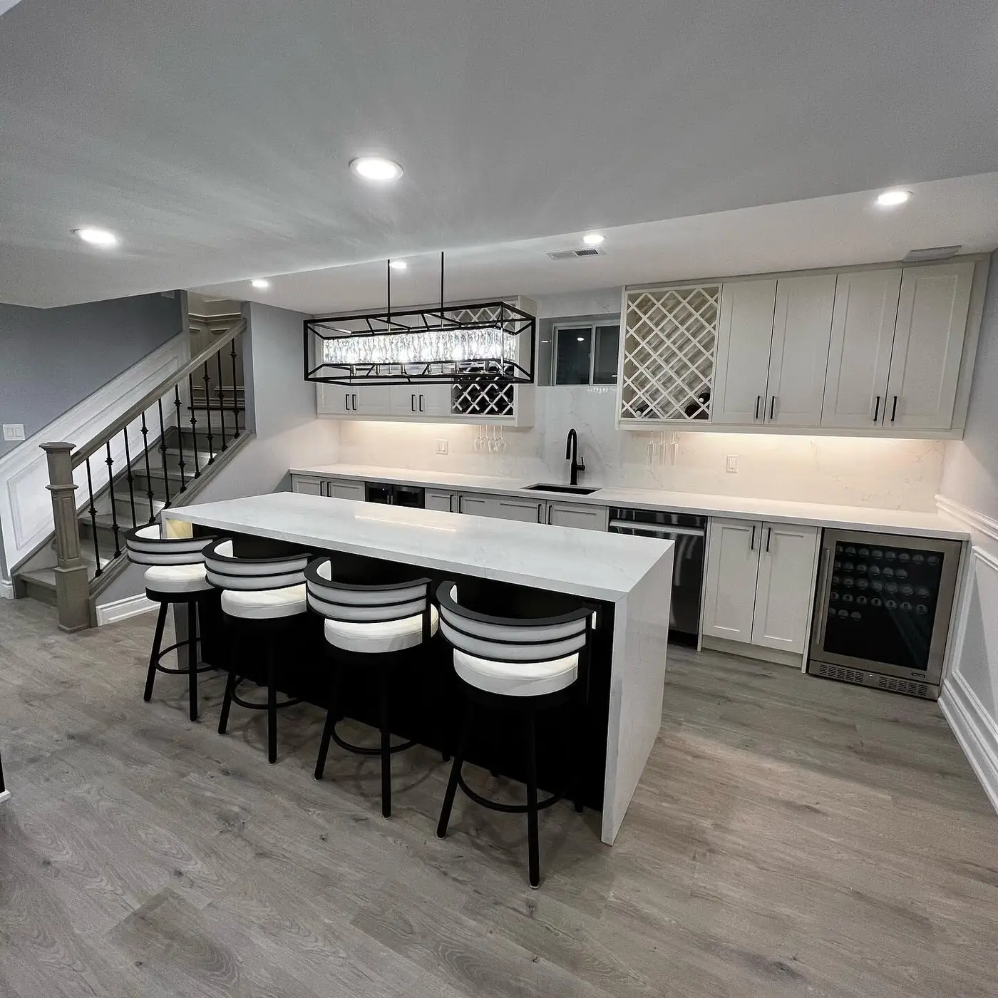 Modern kitchen renovation with island seating, GTA