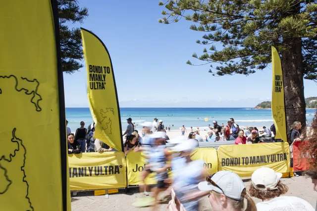 Coastal beach scenery along the Bondi to Manly Ultra route