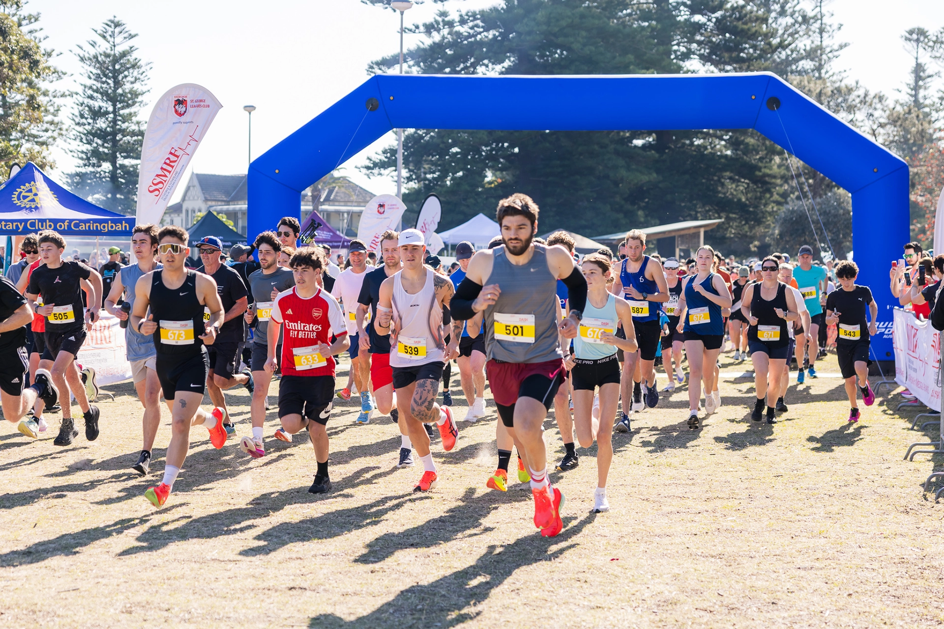 Runners along the beachfront at the Beachside Dash
