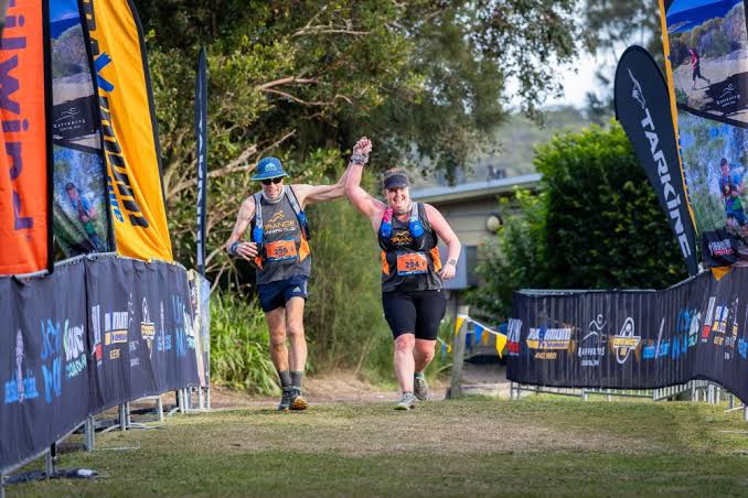 Trail runners on the coastal course at Raffertys Coastal Run, Lake Macquarie