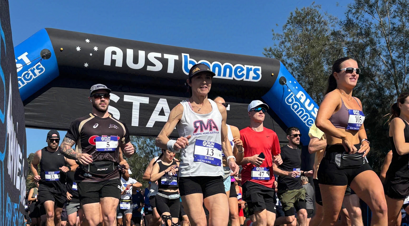Runners at Run the Bridges in Penrith