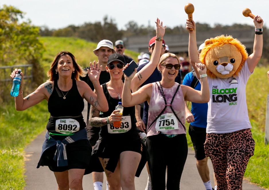 Participants at The Bloody Long Walk 35km charity challenge in Adelaide
