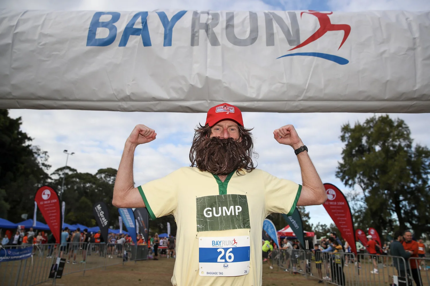 A runner at The Bay Run around Iron Cove in Sydney's Inner West