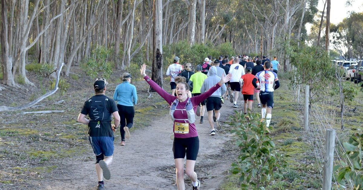 Trail runners at the You Yangs Trail Running Festival near Little River